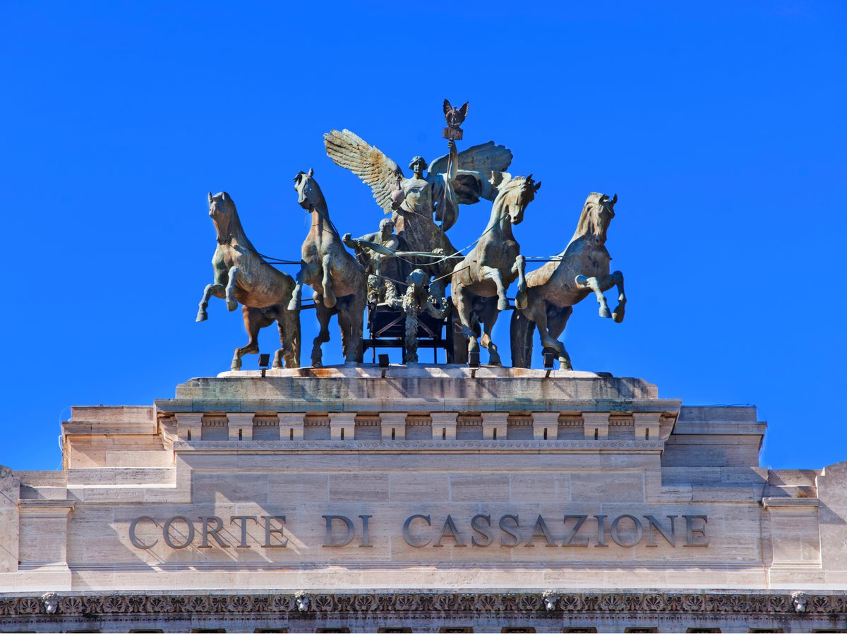 La quadriga sul Palazzo di Giustizia, sede della Corte di cassazione a Roma